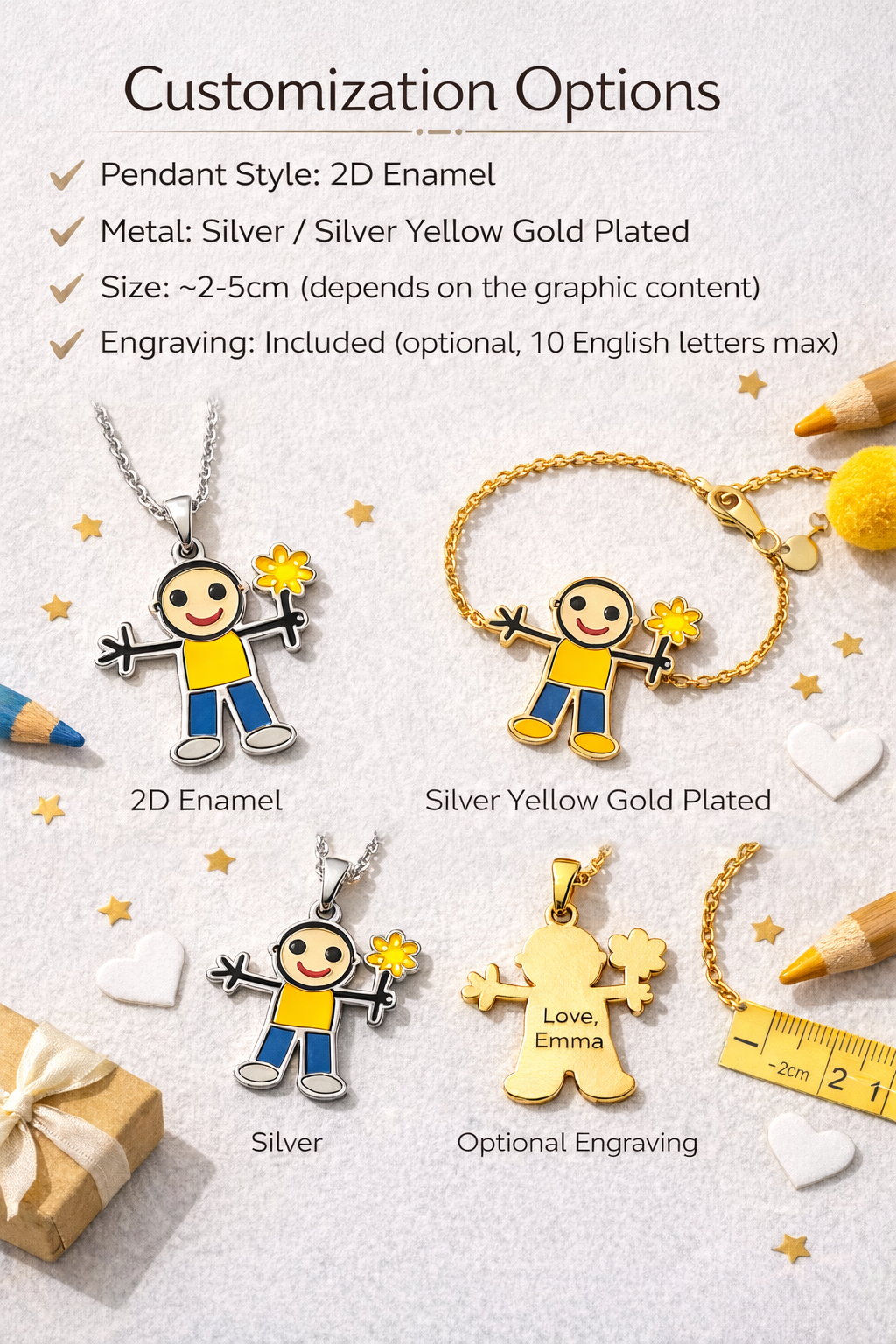 custom kids drawing necklace from artwork
personalized child drawing jewelry
drawing to necklace transformation
custom family drawing jewelry